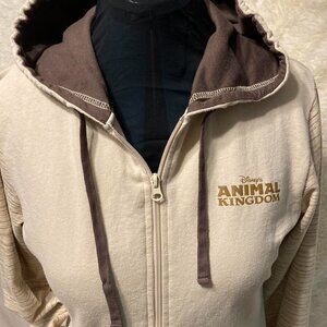 Disney World Parks Zip Up HOODIE Adult M Animal Kingdom Tree Of Life